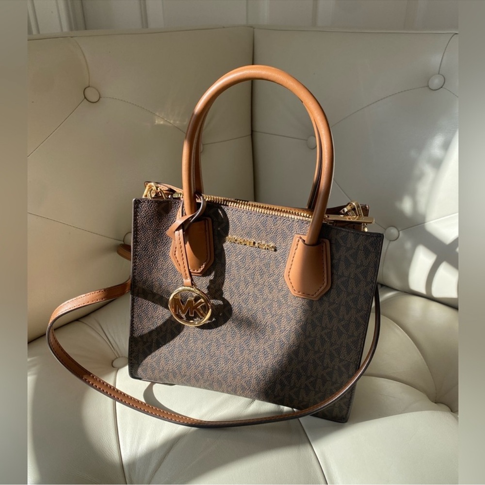 Michael Kors Brown Logo Tote Bag / Satchel